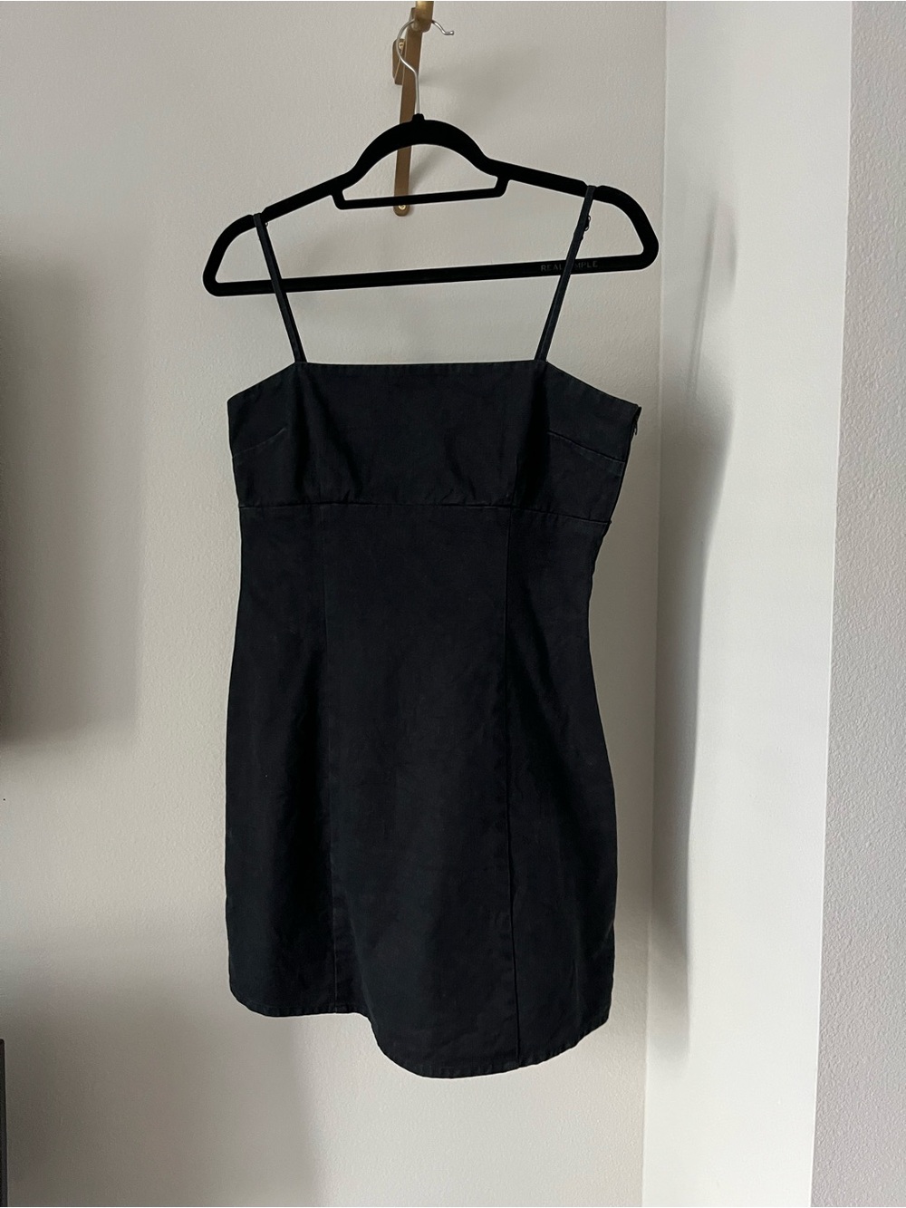 Afends Black Spaghetti Strap Mini Dress